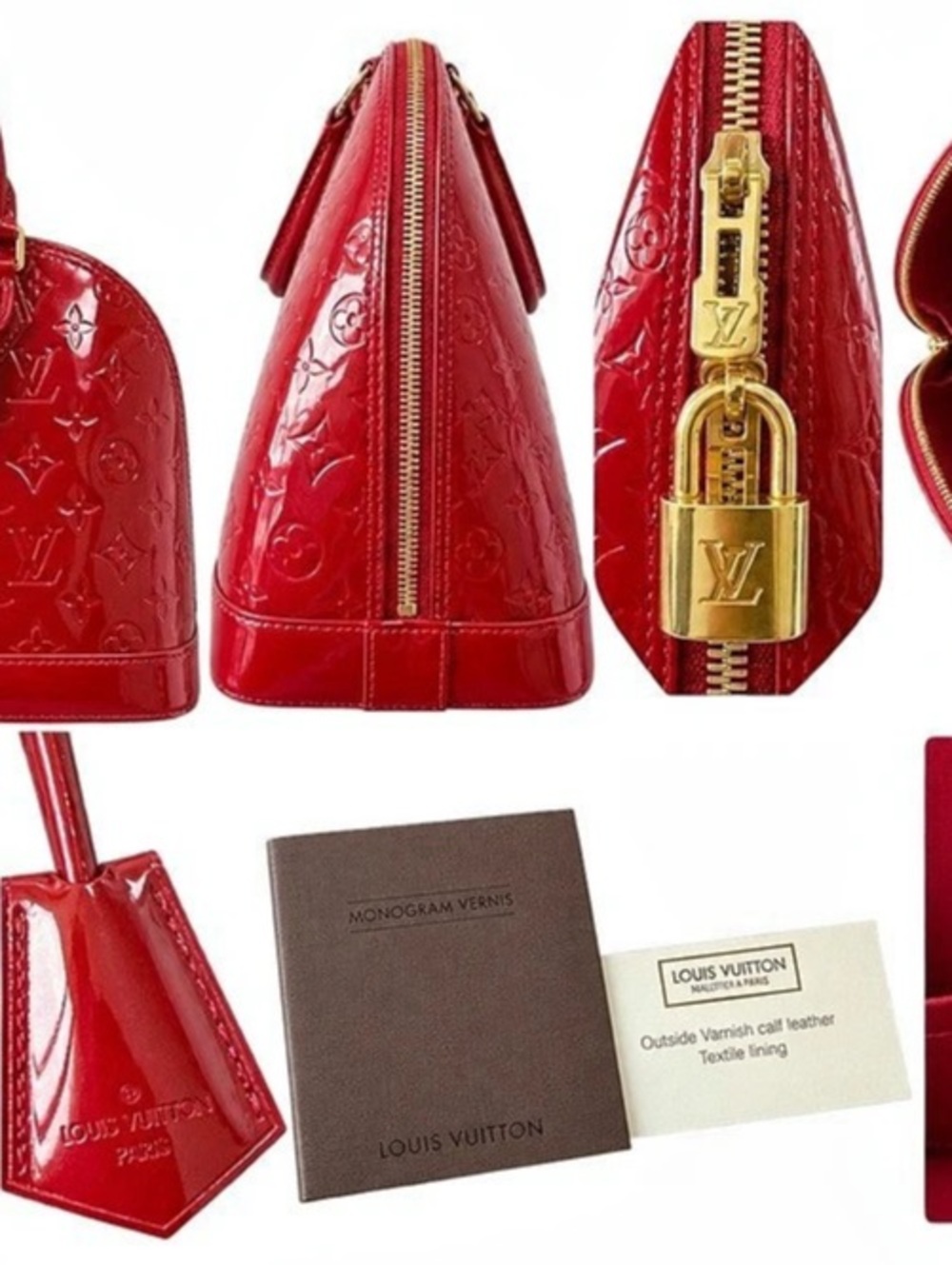 Louis Vuitton Alma PM Monogram Vernis in Red